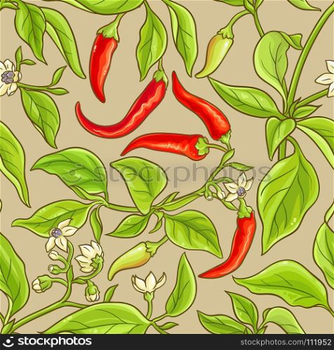 cayenne pepper pattern. cayenne pepper vector pattern on color background