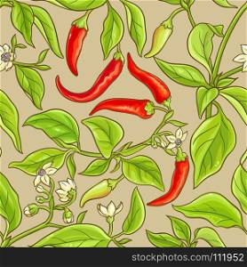 cayenne pepper pattern. cayenne pepper vector pattern on color background