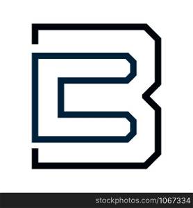 CB Letter initial vector logo design template.