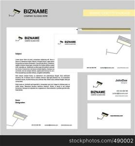 CCTV Business Letterhead, Envelope and visiting Card Design vector template