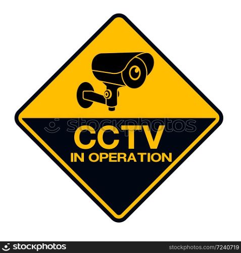 CCTV Camera. Black Video surveillance sign.vector isolated