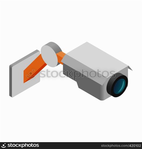 CCTV camera isometric 3d icon isolated on a white background. CCTV camera isometric 3d icon