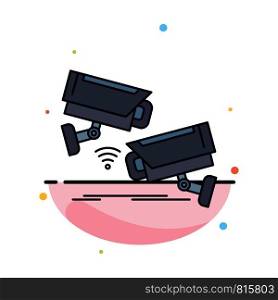 CCTV, Camera, Security, Surveillance, Technology Flat Color Icon Vector