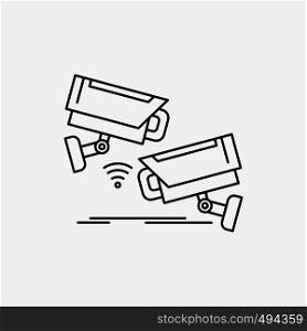 CCTV, Camera, Security, Surveillance, Technology Line Icon. Vector isolated illustration. Vector EPS10 Abstract Template background