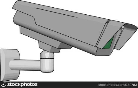 CCTV cameras used in traffic monitoring offices sporting events schools police stations shops hotels etc vector color drawing or illustration