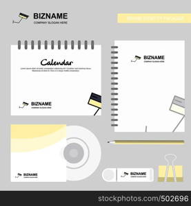 CCTV Logo, Calendar Template, CD Cover, Diary and USB Brand Stationary Package Design Vector Template