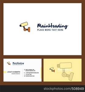 CCTV Logo design with Tagline & Front and Back Busienss Card Template. Vector Creative Design