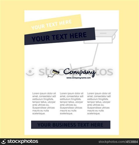 CCTV Title Page Design for Company profile ,annual report, presentations, leaflet, Brochure Vector Background