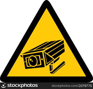 CCTV triangle symbols vector