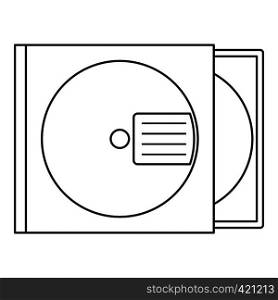 CD box icon. Outline illustration of CD box vector icon for web. CD box icon, outline style