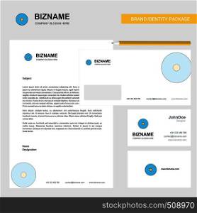 CD Business Letterhead, Envelope and visiting Card Design vector template