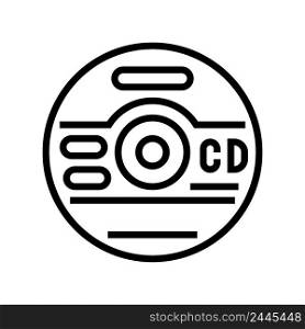 cd compact disc line icon vector. cd compact disc sign. isolated contour symbol black illustration. cd compact disc line icon vector illustration