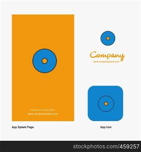 CD Company Logo App Icon and Splash Page Design. Creative Business App Design Elements