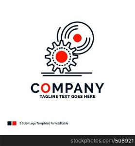 cd, disc, install, software, dvd Logo Design. Blue and Orange Brand Name Design. Place for Tagline. Business Logo template.