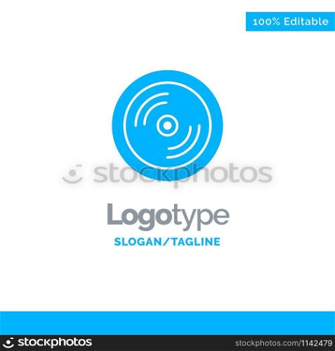 Cd, Dvd, Disk, Education Blue Business Logo Template