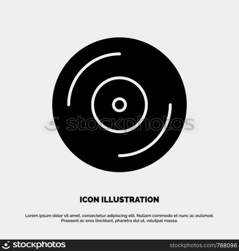 Cd, Dvd, Studio solid Glyph Icon vector