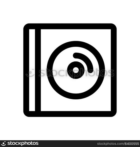 cd in case, Icon on isolated background