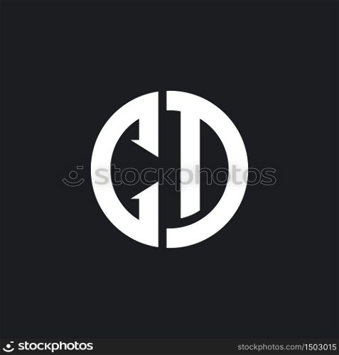 CD logo vector icon illustration design