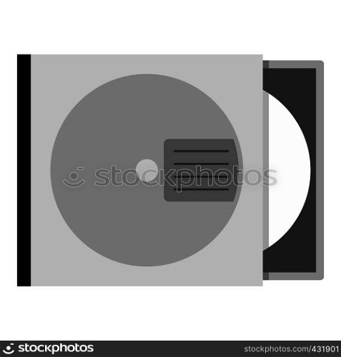 CD or DVD case icon flat isolated on white background vector illustration. CD or DVD case icon isolated