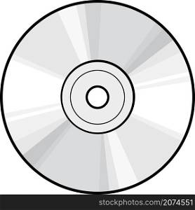 CD or DVD disc vector icon
