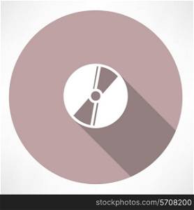 CD or DVD icon. Flat modern style vector illustration