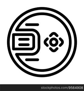cd player retroμsic li≠icon vector. cd player retroμsic sign. isolated contour symbol black illustration. cd player retroμsic li≠icon vector illustration