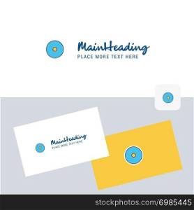 CD vector logotype with business card template. Elegant corporate identity. - Vector