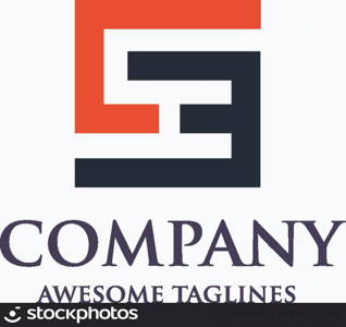 CE,E,C, SE letter Business design template logo icon, letter CE square logo concept