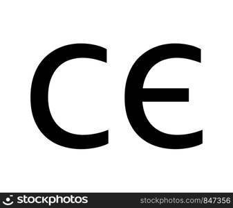 ce mark icon on white background. flat style. box sign icon for your web site design, logo, app, UI. ce mark symbol. eu sign. environmental protection.