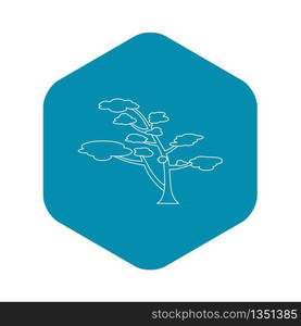 Cedar icon. Outline illustration of cedar vector icon for web. Cedar icon, outline style