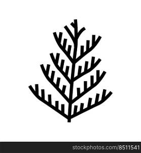 cedar plant leaf glyph icon vector. cedar plant leaf sign. isolated symbol illustration. cedar plant leaf glyph icon vector illustration