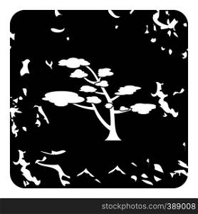 Cedar tree icon. Grunge illustration of cedar tree vector icon for web design. Cedar tree icon, grunge style