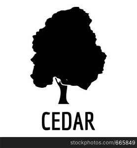 Cedar tree icon. Simple illustration of cedar tree vector icon for web. Cedar tree icon, simple black style