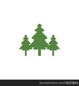 Cedar tree illustration logo design template