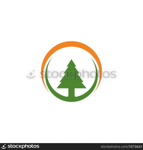 Cedar tree Logo template vector icon illustration design