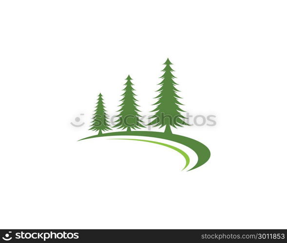 Cedar tree Logo template vector icon illustration design