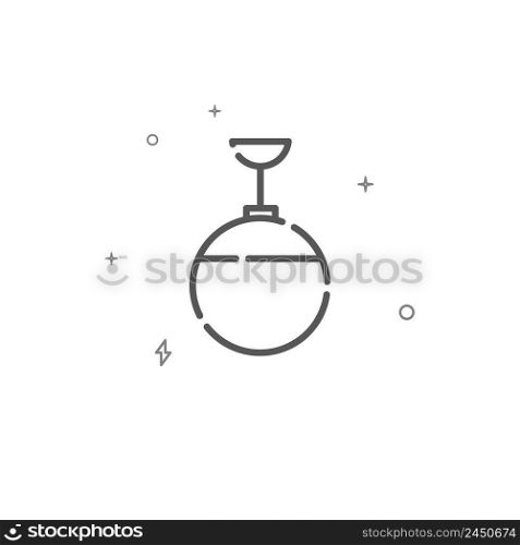 Ceiling l&in the shape of a ball simple vector line icon. L&symbol, pictogram, sign isolated on white background. Editable stroke. Adjust line weight.. Ball-shaped l&simple vector line icon. L&symbol, pictogram, sign isolated on white background. Editable stroke