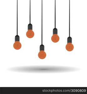 Ceiling Lamp Icon, Home Ceiling Hanging Lighting Lamp Vector Art Illustration