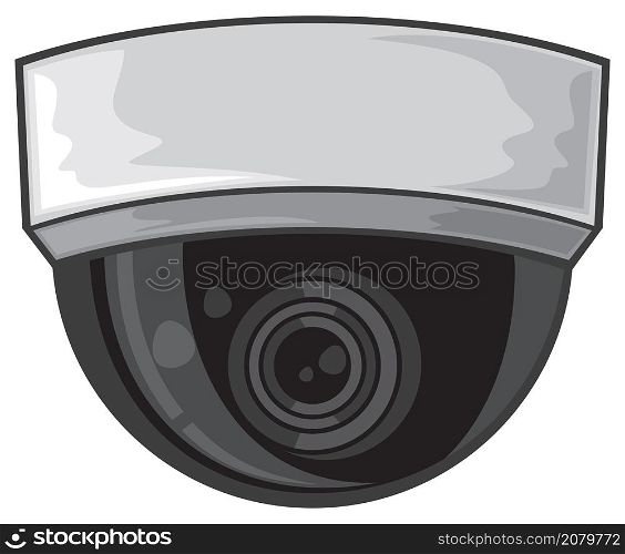 Ceiling surveillance camera vector illustration