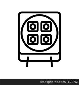 ceiling with four led lights icon vector. ceiling with four led lights sign. isolated contour symbol illustration. ceiling with four led lights icon vector outline illustration