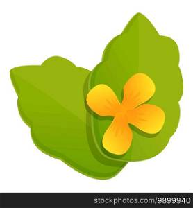 Celandine herb flower icon. Cartoon of celandine herb flower vector icon for web design isolated on white background. Celandine herb flower icon, cartoon style