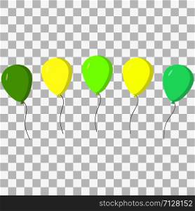 celebraition colourful ballons isolated in white background. balloons icons set