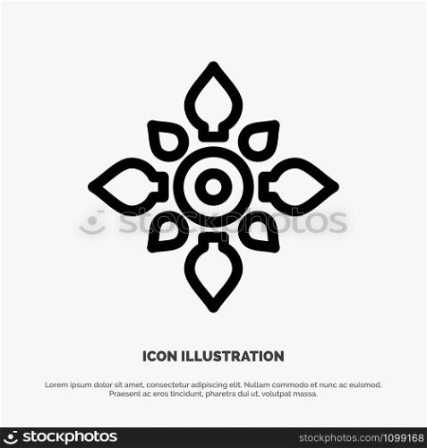Celebrate, Decorate, Decoration, Diwali, Hindu, Holi Line Icon Vector