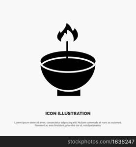 Celebrate, Deepam, Deepavali, Diwali, Festival, L&, Light solid Glyph Icon vector