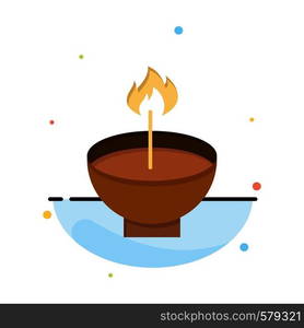 Celebrate, Deepam, Deepavali, Diwali, Festival, Lamp, Light Abstract Flat Color Icon Template