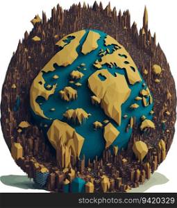 Celebrating World Population Day: High Detail Vector Art with Special Symbolism