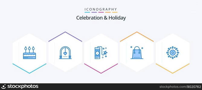 Celebration and Holiday 25 Blue icon pack including holiday. christmas. marriage. celebration. firecracker