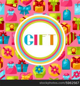 Celebration background or card with colorful gift boxes. Celebration background or card with colorful gift boxes.