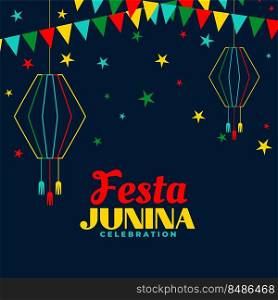 celebration card for festa junina event. celebration card for festa junina event vector illustration