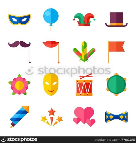 Celebration carnival set of flat icons and objects. Celebration carnival set of flat icons and objects.